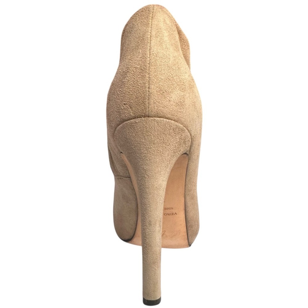 Giuseppe Zanotti Cindy Suede Leather Ankle Bootie Beige Taupe Stiletto Heel US 6 - Picture 5 of 17